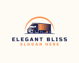 Logistic Truck Transport Logo