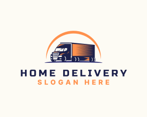 Logistic Truck Transport logo design