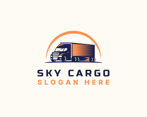 Logistic Truck Transport logo design