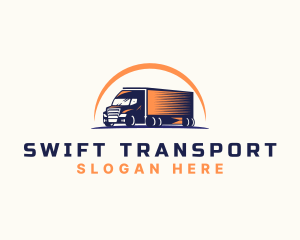 Logistic Truck Transport logo design