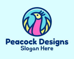 Peacock Bird Aviary  logo design