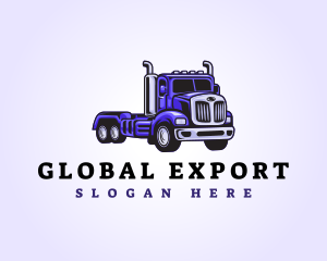 Export - Delivery Truck Dispatch logo design