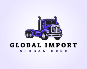 Import - Delivery Truck Dispatch logo design