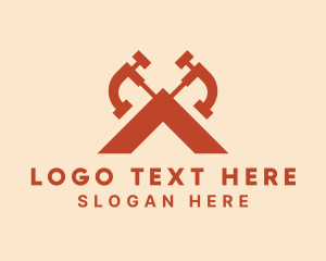 Worker - Handyman Hammer Letter A logo design