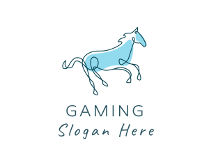 Blue Wild Horse Logo