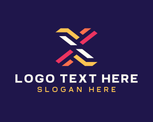 Tech Startup Letter X logo design