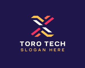 Tech Startup Letter X logo design