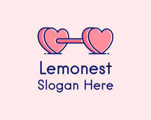 Heart Love Weights  logo design