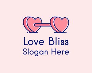 Love - Heart Love Weights logo design