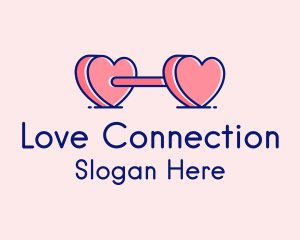 Romance - Heart Love Weights logo design