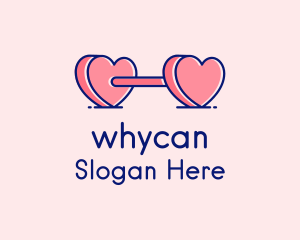 Weightlifting - Heart Love Weights logo design