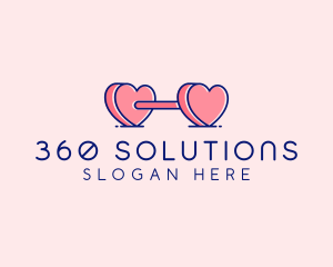 Heart Love Weights  logo design