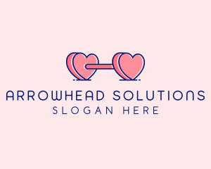 Heart Love Weights  logo design