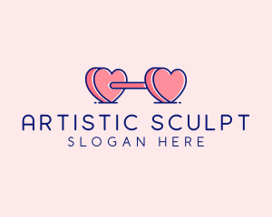 Heart Love Weights  logo design