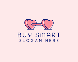 Heart Love Weights  logo design