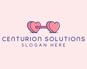 Heart Love Weights  logo design