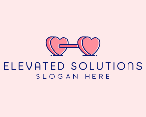 Heart Love Weights  logo design