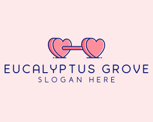 Heart Love Weights  logo design