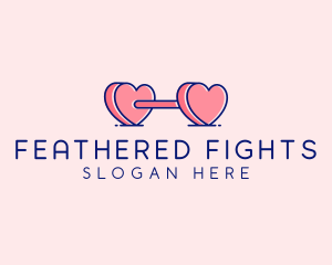 Heart Love Weights  logo design