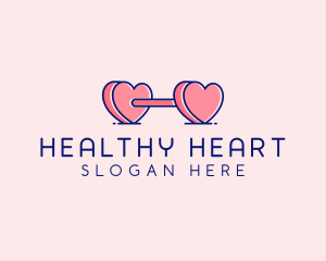 Heart Love Weights  logo design