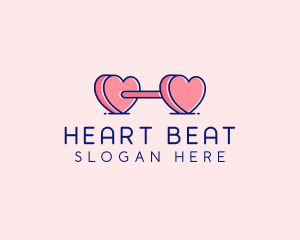 Heart Love Weights  logo design