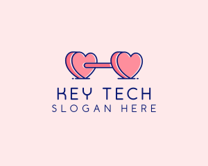 Heart Love Weights  logo design