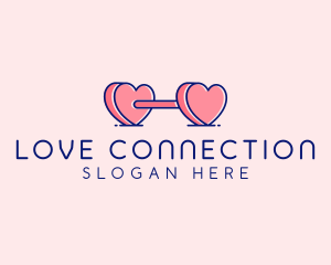 Heart Love Weights  logo design