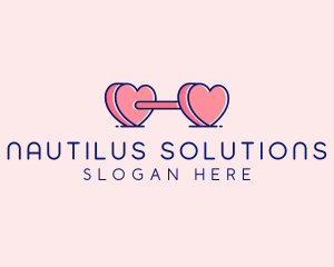 Heart Love Weights  logo design