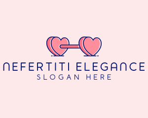 Heart Love Weights  logo design