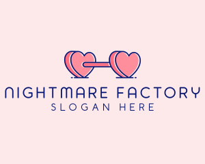 Heart Love Weights  logo design