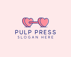 Heart Love Weights  logo design