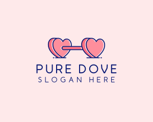 Heart Love Weights  logo design