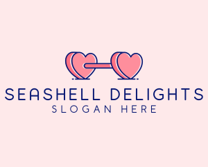 Heart Love Weights  logo design