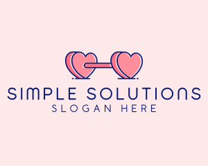 Heart Love Weights  logo design