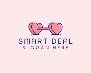 Heart Love Weights  logo design