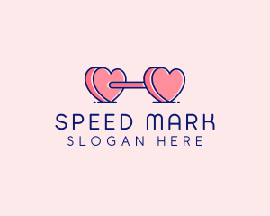 Heart Love Weights  logo design