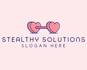 Heart Love Weights  logo design