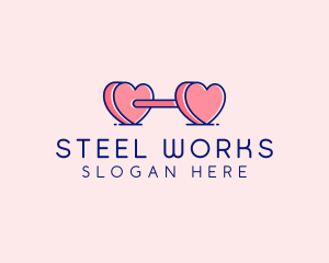 Heart Love Weights  logo design