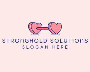 Heart Love Weights  logo design