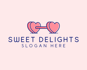 Heart Love Weights  logo design