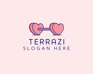 Heart Love Weights  logo design