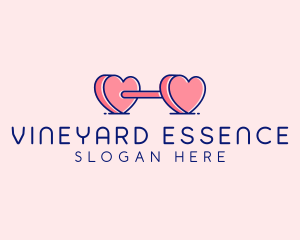 Heart Love Weights  logo design