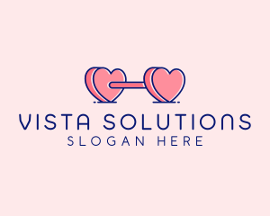 Heart Love Weights  logo design