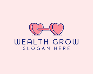 Heart Love Weights  logo design