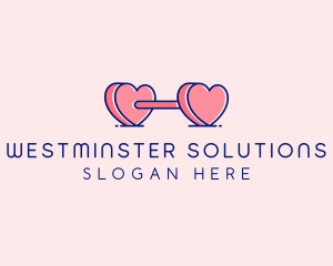 Heart Love Weights  logo design