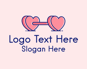 Weights - Heart Love Weights logo design