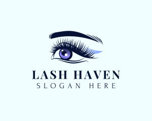 Feminine Beauty Eyelash logo design