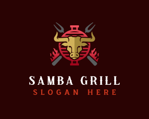 Flame Grill Steakhouse logo design