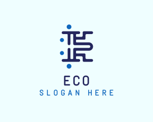 Modern Digital Letter E Company logo design