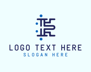 Negative Space - Modern Digital Letter E Company logo design